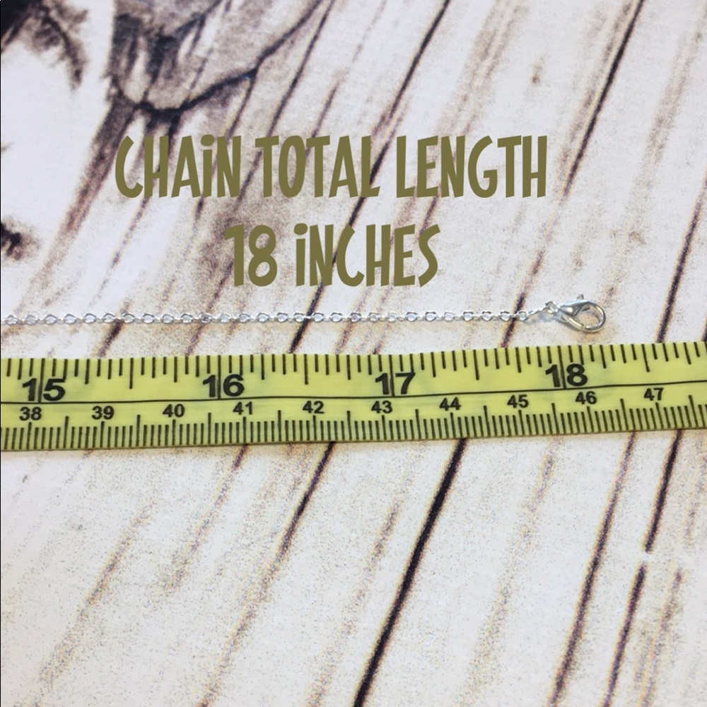 🌹Straight silver tone bar alloy pendant. NWT - Picture 5 of 6